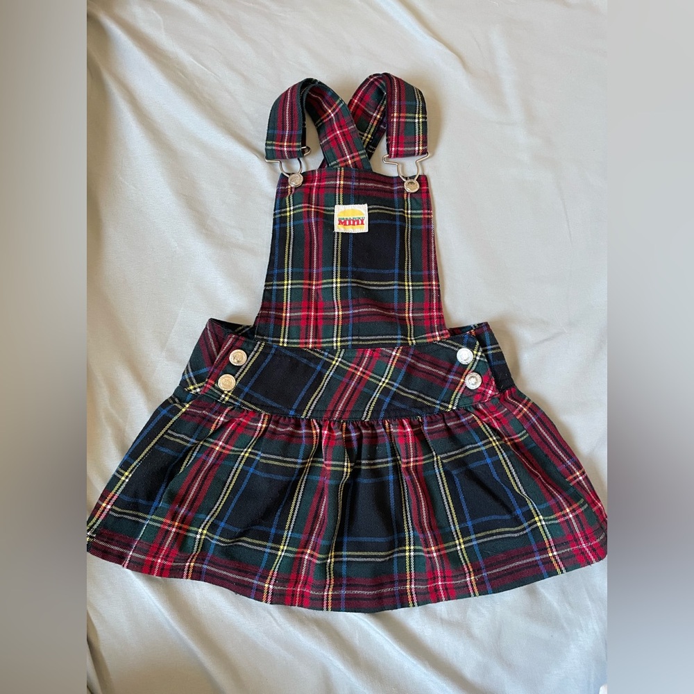 Harajuku Mini - Plaid overall dress